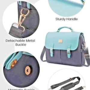 LOVEVOOK Laptop, Messenger, Crossbody Shoulder Bag Black & Mint EUC Work, Travel